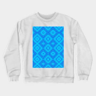 Bright Blue Lines and Diamonds Crewneck Sweatshirt